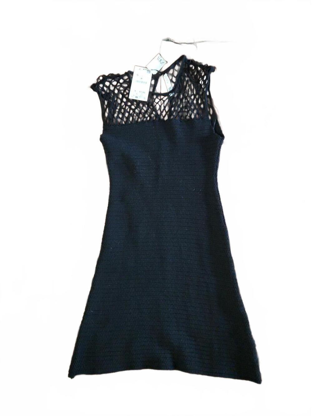 ZARA CROCHET MINI DRESS SIZE Small SEXY BLACK DRESS